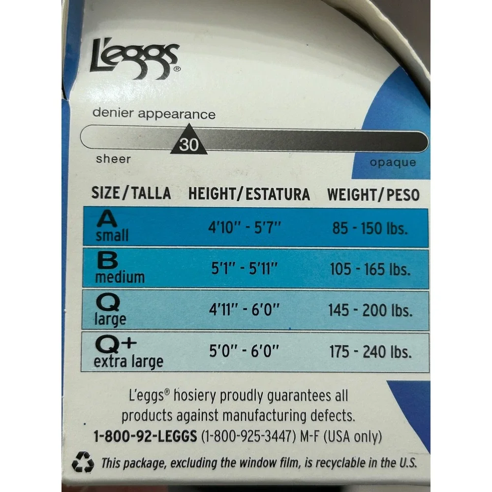 Leggs Sheer Energy Medium Support Pantyhose Suntan Size B 60923 Sheer Toe‎